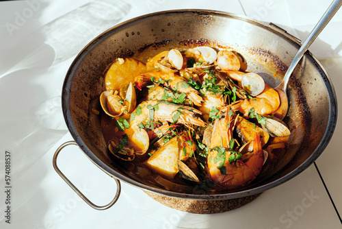 Traditional seafood cataplana dish from Algarve