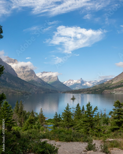 Lake Moraine in Alberta, Canada 