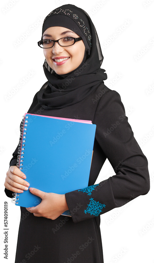 Young middle eastern muslim female college student Young middle eastern muslim female college student