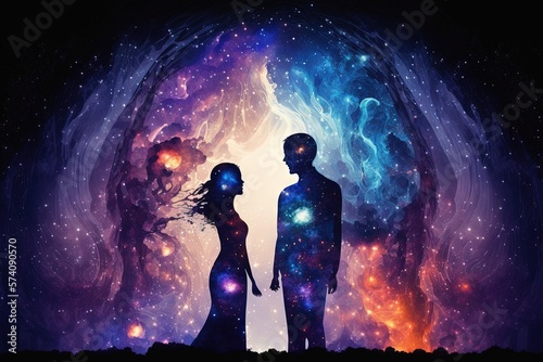 A bond between two people that transcends the physical, connecting their souls, Generative AI