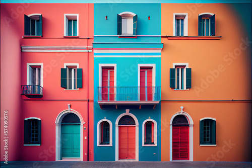 Minimalism, colorful Europe