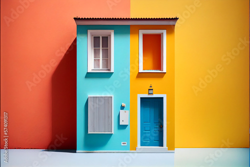Minimalism, colorful Europe