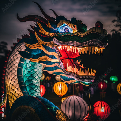 typical dragon lantern festival