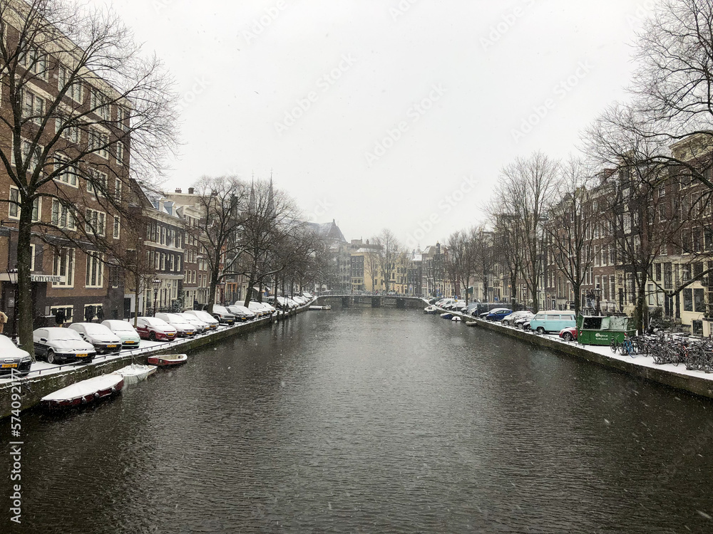 Winter time in Amsterdam, Netherlands