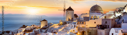 Evening in Oia, Santorini, Greece photo