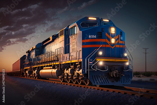 freight train on the railway