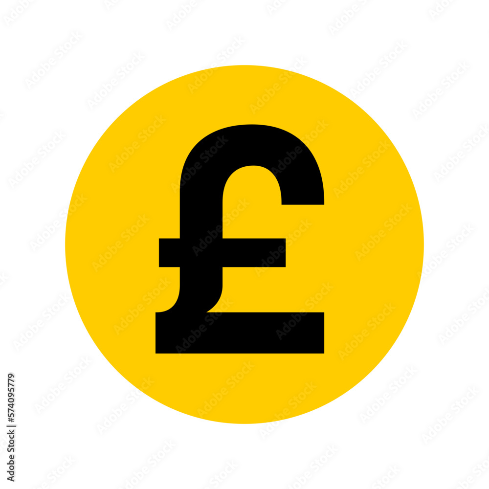 British Pound Sterling Coin Money Round Circle Symbol Icon. Vector Image. British Pound Sterling Coin Money Round Circle Symbol Icon. Vector Image.