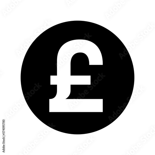 British Pound Sterling Coin Money Round Circle Symbol Icon. Vector Image.
