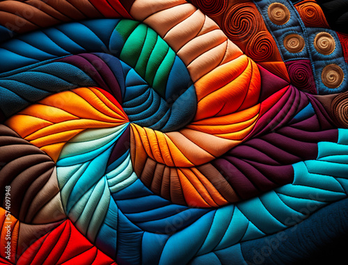 Abstract Quilting Highly Detailed Texture Background