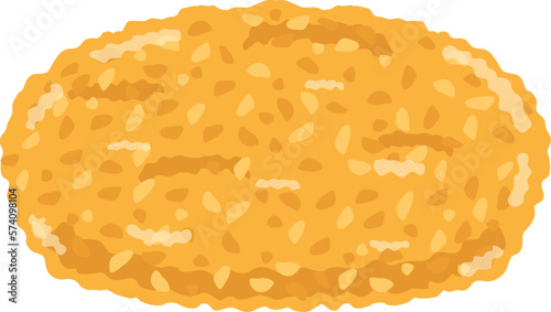 揚げたての、トンカツのイラスト