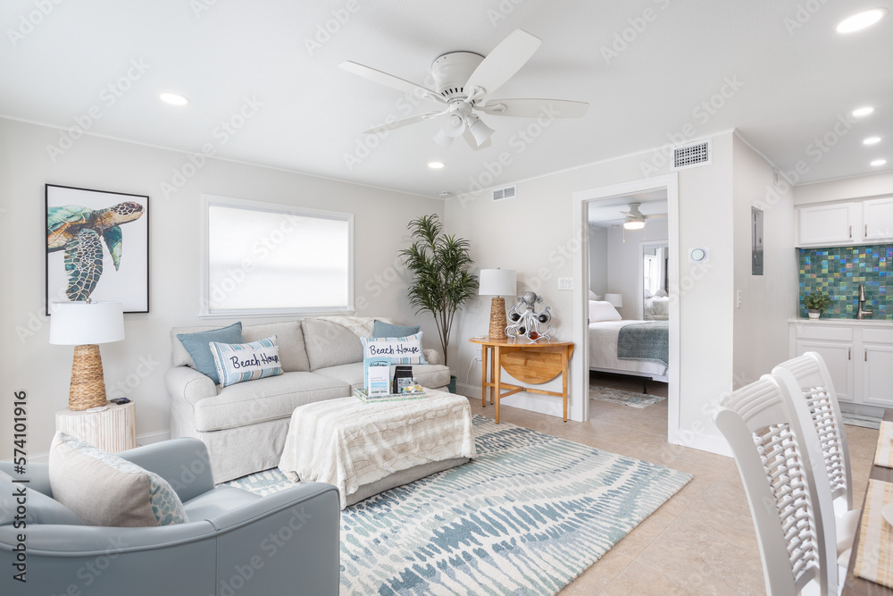 Beach themed vacation rental in Cape Canaveral, Florida - obrazy, fototapety, plakaty 