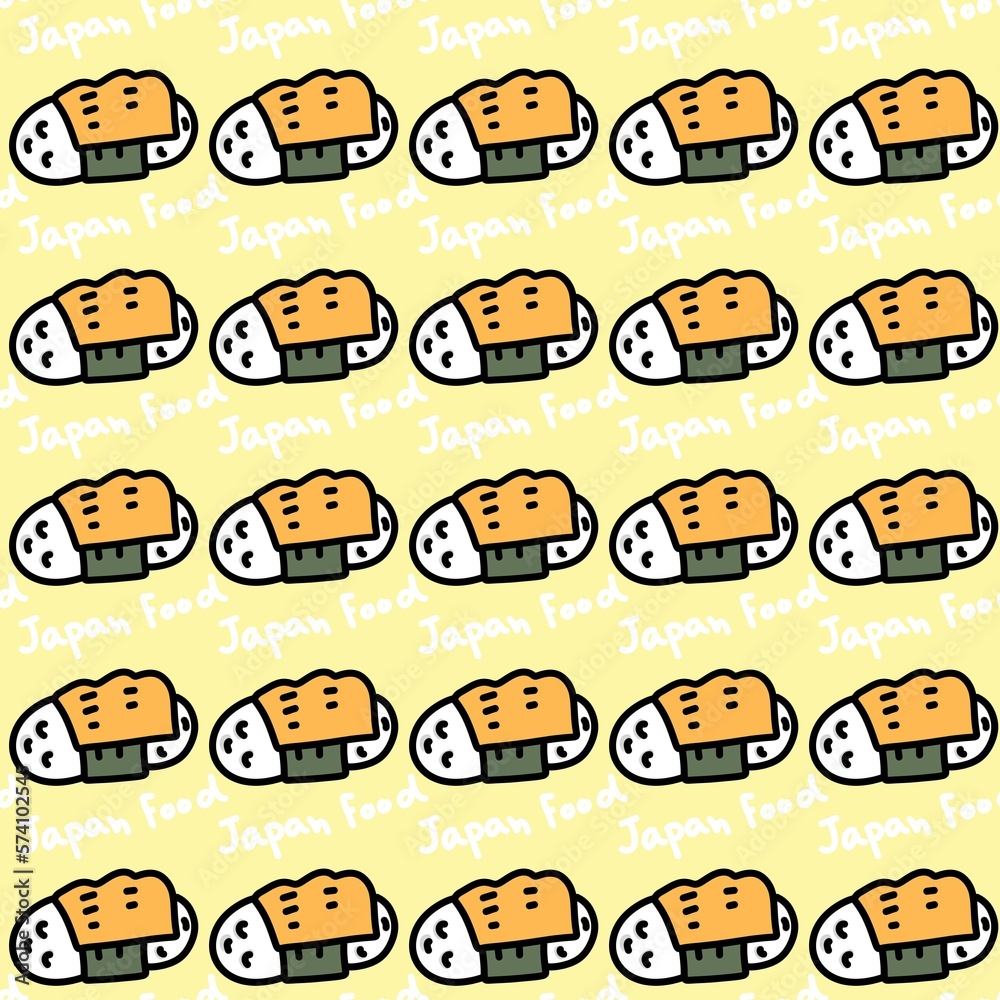 Fototapeta premium seamless pattern of sushi food