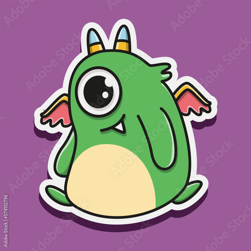 cute monster cartoon doodle design for coloring  backgrounds  stickers  logos  symbol  icons and more