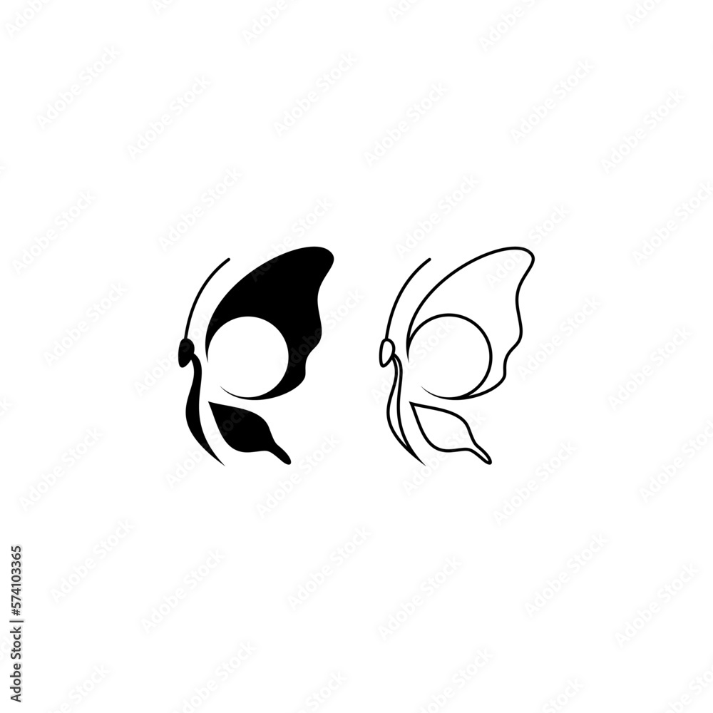 ILLUSTRATION OF BUTTERFLY AND LETTER O ILLUSTRATION OF BUTTERFLY AND LETTER O