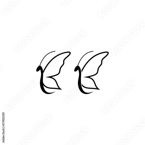 ILLUSTRATION OF BUTTERFLY AND LETTER L