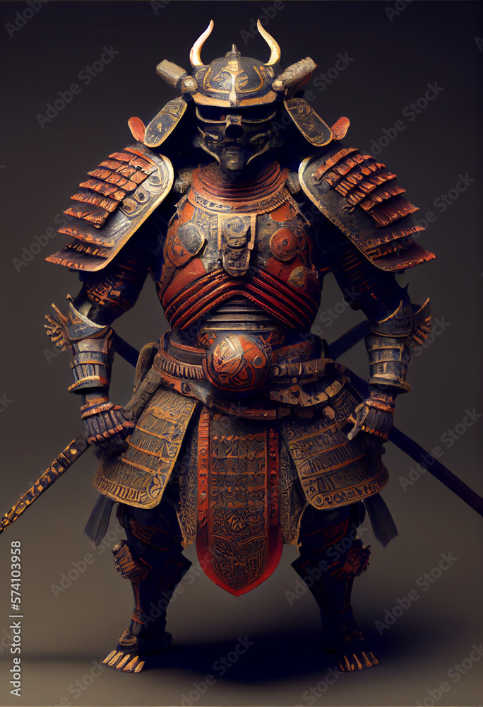 Fototapeta premium Asian gothic samurai armor 