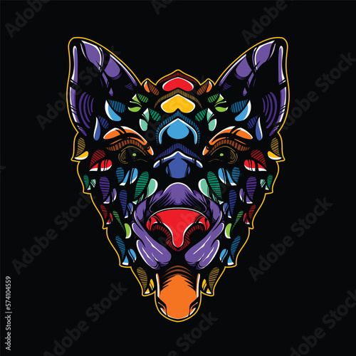 lolipop colorful decorative dog pattern mascot