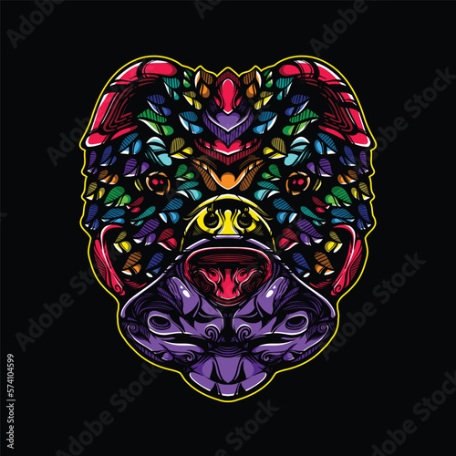 lolipop colorful decorative dog pattern mascot