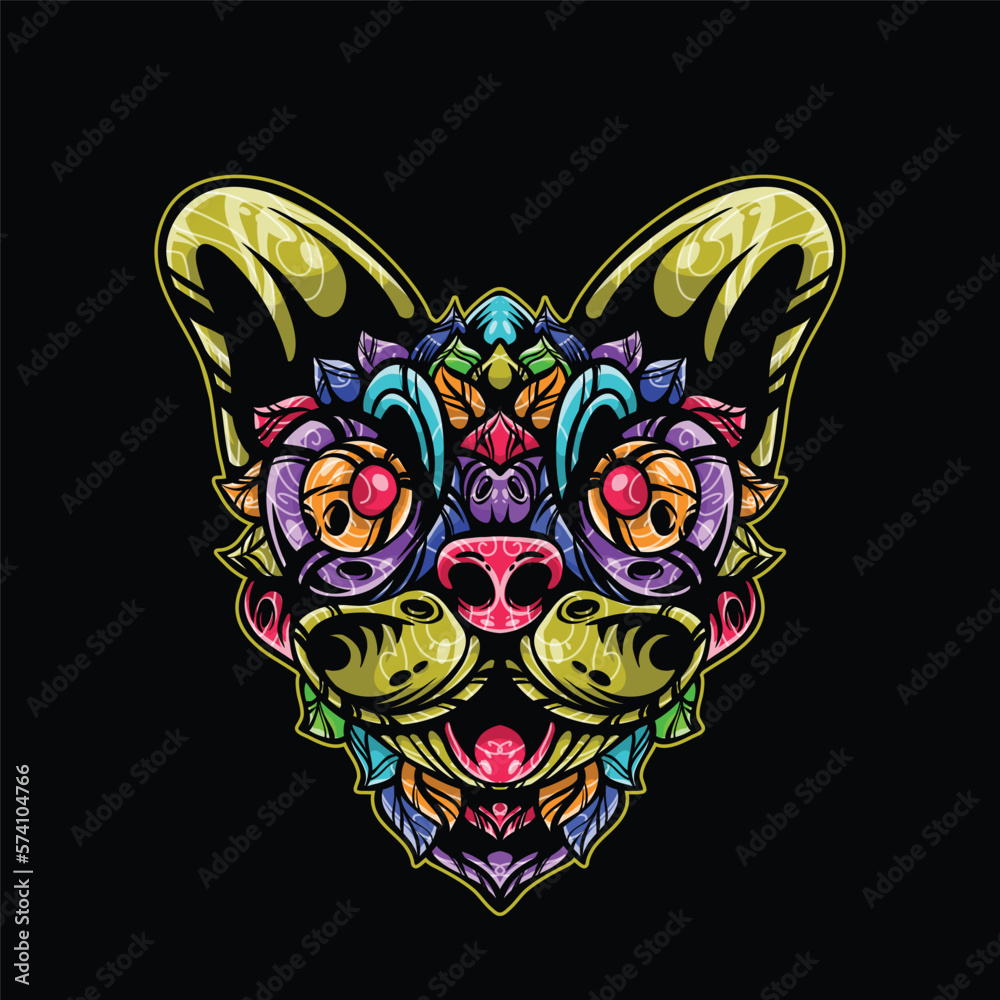 lolipop colorful decorative dog pattern mascot