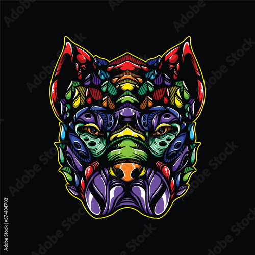 lolipop colorful decorative dog pattern mascot
