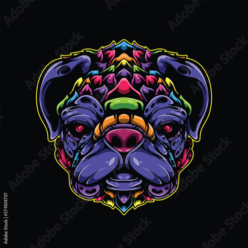 lolipop colorful decorative dog pattern mascot
