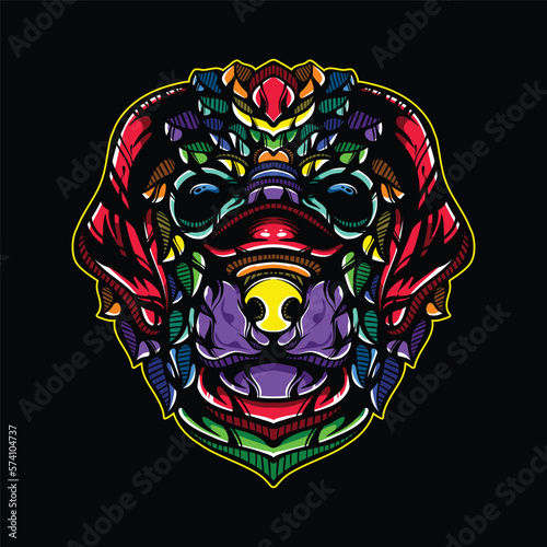 lolipop colorful decorative dog pattern mascot