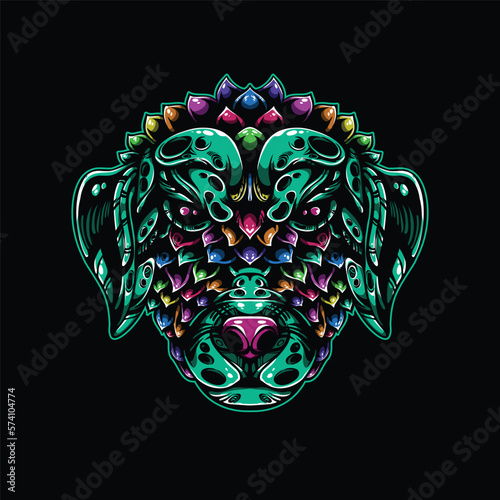 lolipop colorful decorative dog pattern mascot