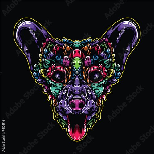 lolipop colorful decorative dog pattern mascot