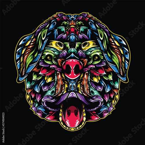 lolipop colorful decorative dog pattern mascot
