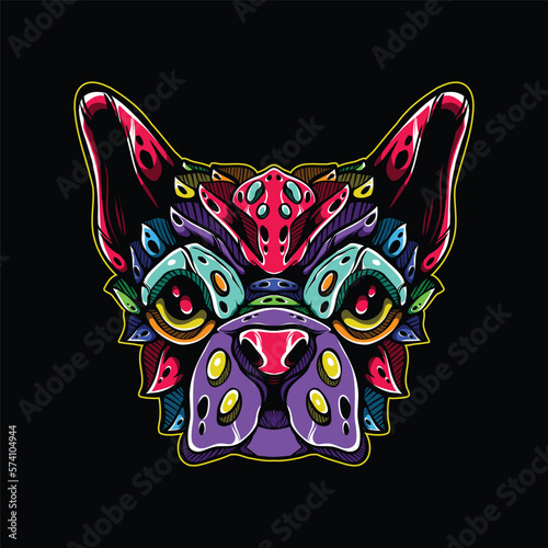 lolipop colorful decorative dog pattern mascot