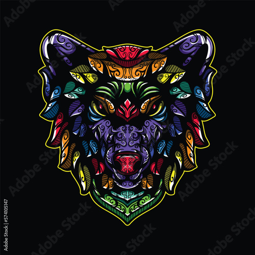 lolipop colorful decorative bear pattern mascot