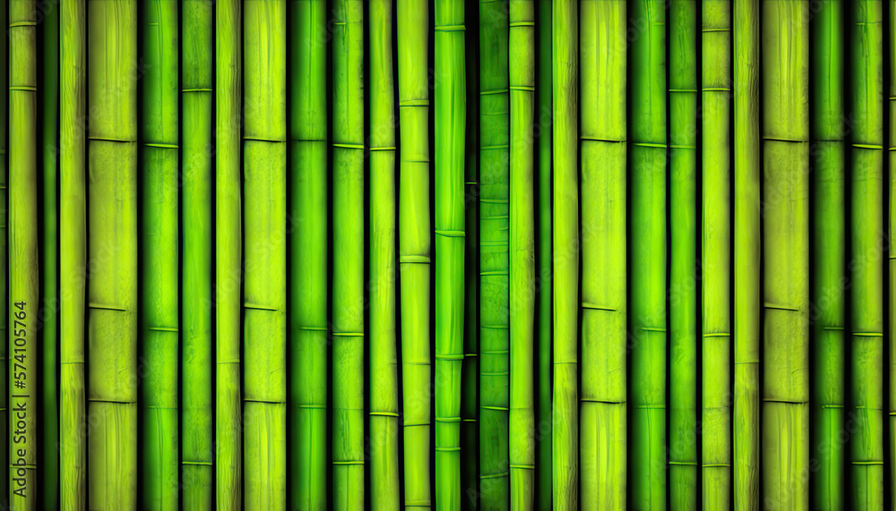 Obraz premium Background green bamboo texture created with generative AI