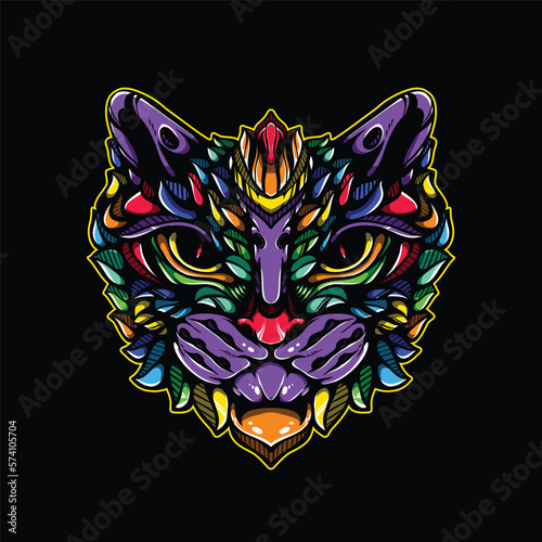 lolipop colorful decorative cat pattern mascot