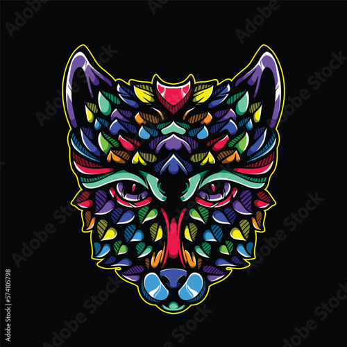 lolipop colorful decorative cat pattern mascot