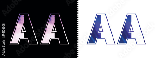 Letter AA logo design vector template. Creative modern luxurious logotype for corporate business identity