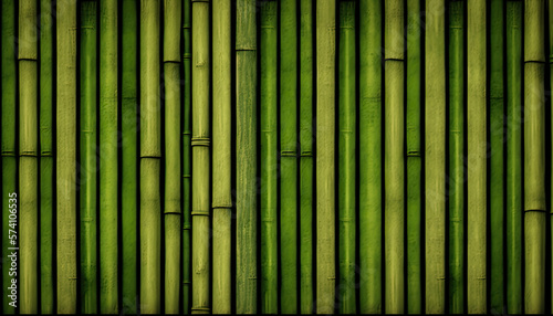 Background green bamboo texture created with generative AI