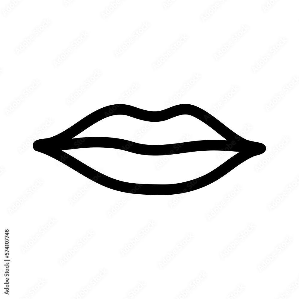 Lip icon illustration isolated vector sign symbol trendy style on white background..eps