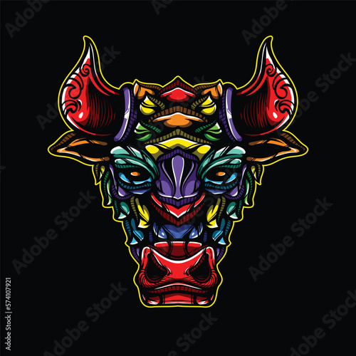 lolipop colorful decorative cow pattern mascot