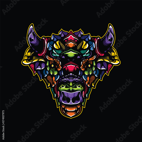 lolipop colorful decorative cow pattern mascot
