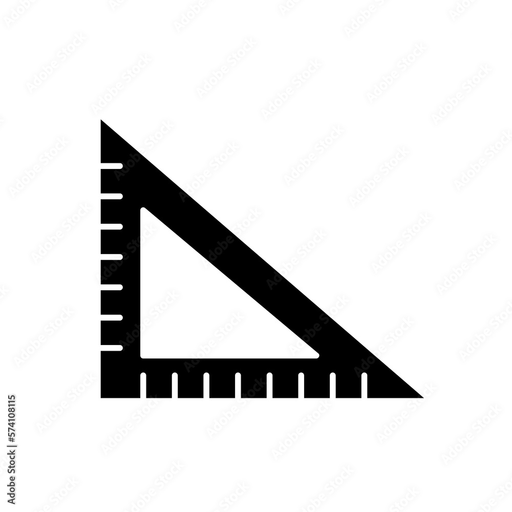 Outline triangular ruler icon trendy style illustration on white background..eps