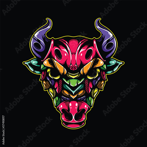 lolipop colorful decorative cow pattern mascot