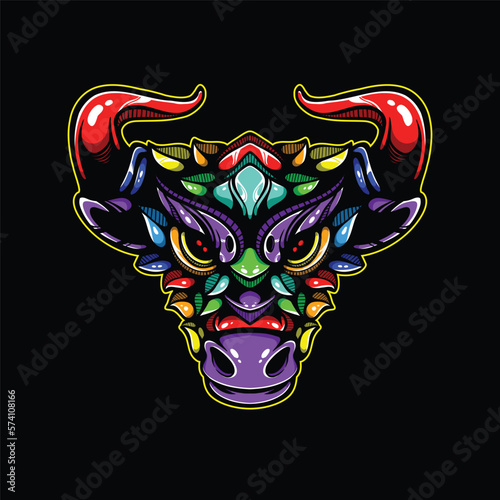 lolipop colorful decorative cow pattern mascot