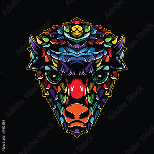 lolipop colorful decorative cow pattern mascot