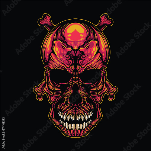 lolipop colorful decorative skull pattern mascot