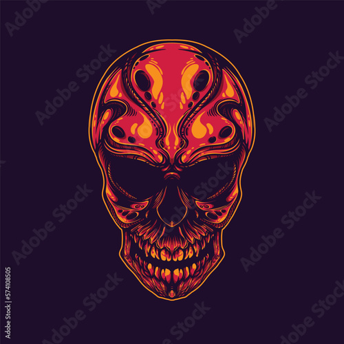 lolipop colorful decorative skull pattern mascot