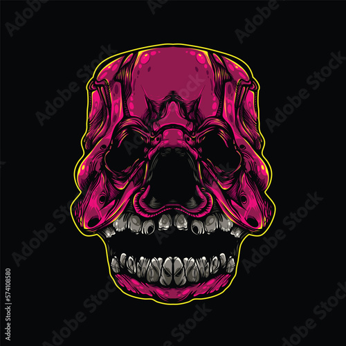 lolipop colorful decorative skull pattern mascot