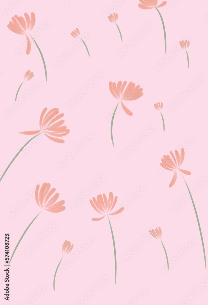 Obraz premium seamless pattern with pink flamingos