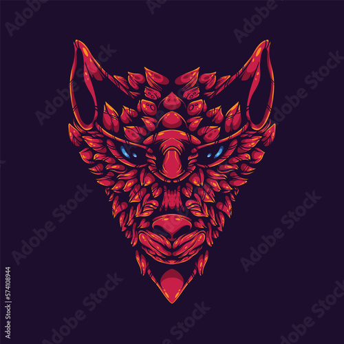 lolipop colorful decorative wolf pattern mascot