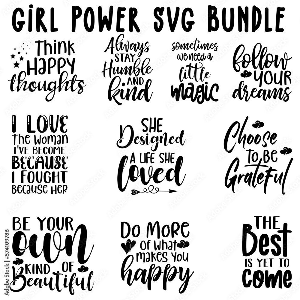 Fototapeta premium Girl Power SVG Bundle