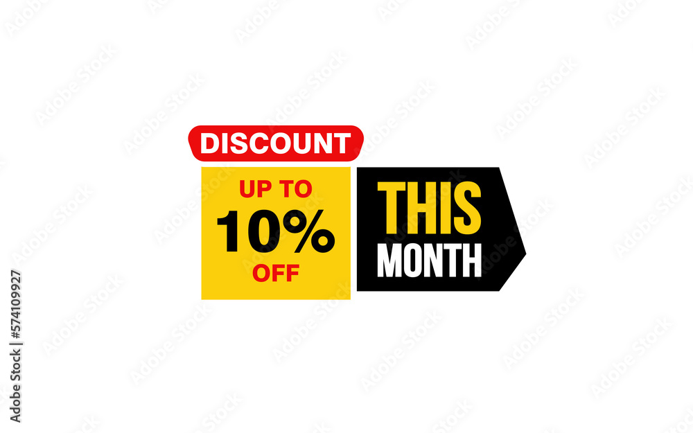 10 Percent THIS MONTH offer, clearance, promotion banner layout with sticker style.
10 Percent THIS MONTH offer, clearance, promotion banner layout with sticker style.